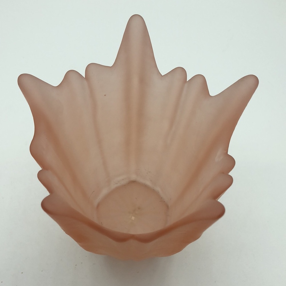 Vintage Viking Art Glass Pink Satin Frosted Tulip Vase Hand Made USA 7.75" - Picture 3 of 9